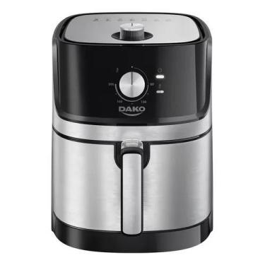 Imagem de Fritadeira AirFryer Dako 5 Litros Preto/inox Com Painel 220v, Preto e 