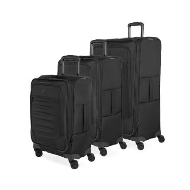 Imagem de SwissGear 8099 Mala expansível Softside com rodas giratórias, Preto, 3-Piece Set (21/25/29), Swissgear 8099 Mala expansível com rodas giratórias