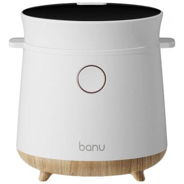 Imagem de Mini Panela de Arroz Elétrica até 3 xícaras não Cozidas, 110V, Banu, Branca