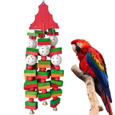 Imagem de Brinquedos de papagaio com natureza, brinquedos de mastigar pássaros de madeira para pássaros pequenos e médios, os melhores brinquedos para cinzas africanas, periquitos, papagaios amazônicos,