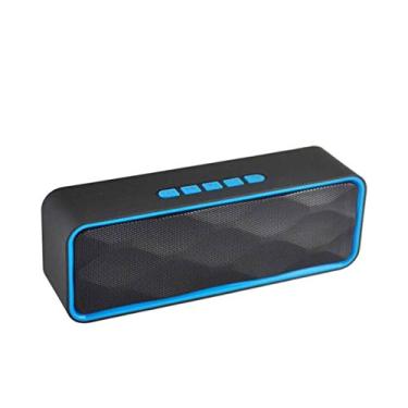 Imagem de HHWKSJ Alto-falantes Bluetooth portáteis, alto-falante sem fio som rico em som estéreo rico, flutuante à prova d'água, 10 horas, Bluetooth 5.0, microfone embutido para acampamento ao ar livre (azul)