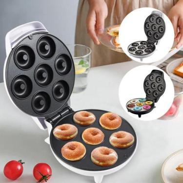 Imagem de Máquina De 7 Donuts Rosquinha 110v Café Da Manhã Branco antiaderente -