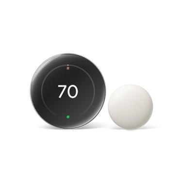 Imagem de Google Nest Learning Thermostat (4ª Geração, 2024) Com Sensor De Temperatura Nest - Termostato Inteligente De Economia De Energia Com Eco Adaptável - Funciona Com Alexa E Aplicativo Home - Prata Pol