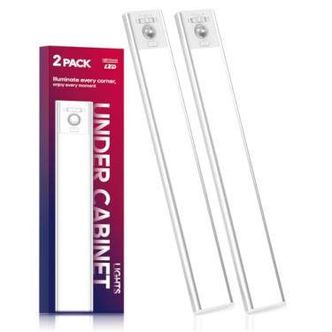 Imagem de MerryNite Iluminação Para Armários, Pacote Com 2 Unidades, 56 Luzes Led, Sensor De Movimento, Luz Interna, 3200 Mah, Luzes Para Armários, Luzes Recarregáveis Sem Fio De 7000 K, Luzes Para Quarto, Lu