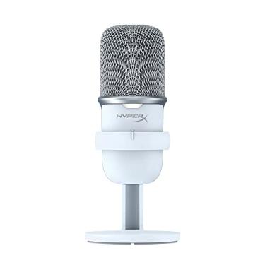 Imagem de Microfone Condensador USB HyperX Solocast - Alta Resolução de 24 bits/96 kHz, Sensor de Toque-para-Silenciar com indicador de LED, Cardióide, para Streaming, Podcasts, Jogos, Branco (519T2AA)