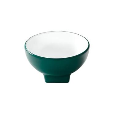 Imagem de Tigela pequena de porcelana de imitação comercial, molho quente para molho tempero tigela de sopa de arroz-P0304-4 verde escuro e branco