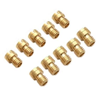 Imagem de 4 mm Jet 10X Cabeça Redonda Principal para GY6 50cc 139QMB Scooter Keihin Carb PZ19 70-92 70,72,75,78,80,82,85,88,90,92