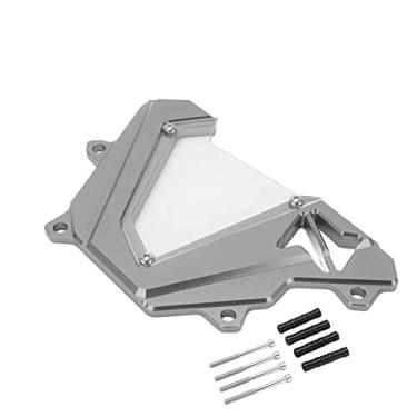 Imagem de Spraqueta frontal da motocicleta BordStract, multicoloria de proteção contra rodas de roda dentada opcional CNC Proteção de reposição de liga de alumínio contra areia, pedras e (Prata)