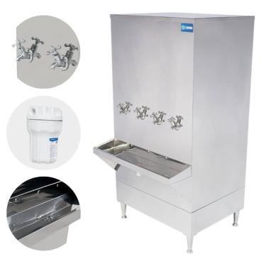 Imagem de Bebedouro Industrial 200 Litros 4 Torneiras Resfriador De Água Inox KX20 Knox