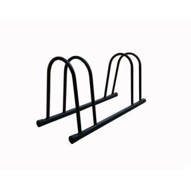 Imagem de Suporte Bike Bicicleta Bicicletário 2 Vagas Piso Chão - Moveraço, Pret