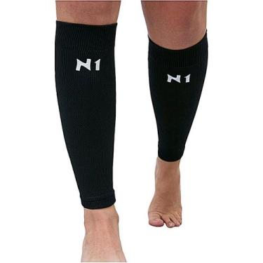 Imagem de Protetor de Panturrilha N1 Sport Preta Tam G - par