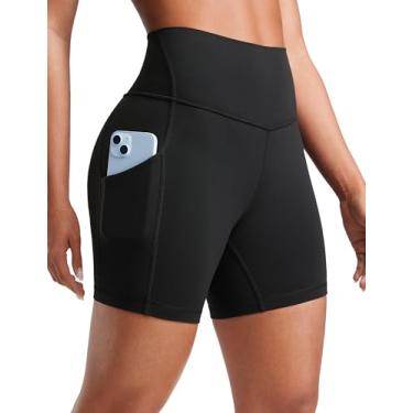 Imagem de CRZ YOGA Shorts de Motociclista Feminino com Bolsos, Cintura Alta, Vôlei, Atlético, Ioga, Leggings Curtos, 5 Polegadas, Butterluxe Preto M