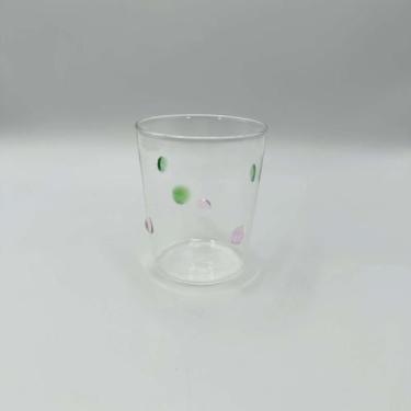 Imagem de Copo de Vidro Borossilicato Bolinhas Coloridas - 300ml - FL