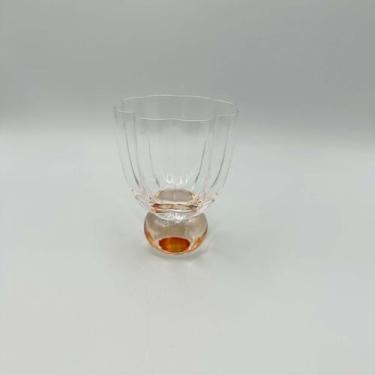 Imagem de Taça de Vidro Transparente Flower Bubble com Base Laranja - 250ml