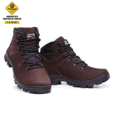 Imagem de Bota Masculina Coturno Masculino Arizon EPI Couro Legítimo CA Coffee -