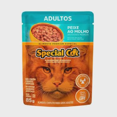Imagem de Kit 12 Sachês Special Cat Adulto Sabor Peixe ao Molho