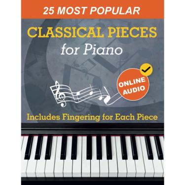 Imagem de Book Open White: 25 peças clássicas mais populares para piano