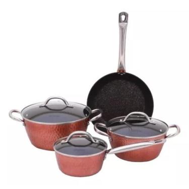 Imagem de Jogo com 4 Panelas Bronce Cook Alumínio Fundo Indução Mimo Style