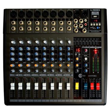 Imagem de Mesa de som mixer custom sound 8 canais USB bluetooth cmx 8C cinza