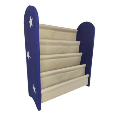 Imagem de Estante Livro Infantil Montessori Madeira Estrela - Emi Moveis, cru