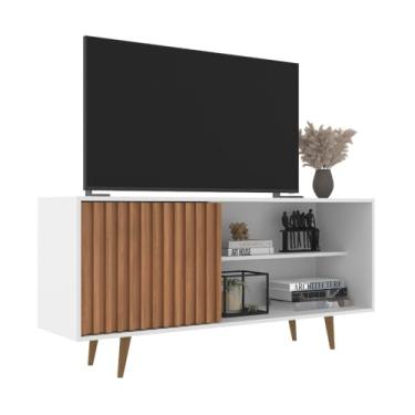 Imagem de Rack Ripado para TV até 55 Polegadas 1 Porta com Pés San Diego J Carvalho