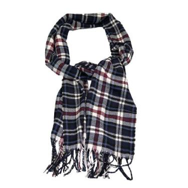 Imagem de Cachecol Lenço Echarpe Xadrez Inverno Unissex - REDSTAR, Preto, Vermel