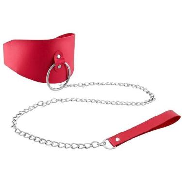 Imagem de Coleira Vermelha com Guia Rainha Dominatrixxx - Sexy shop