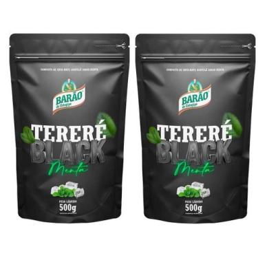 Imagem de 2 Erva Mate Tereré BARÃO MENTA BLACK Sem Glúten 500 g - Barão de Coteg