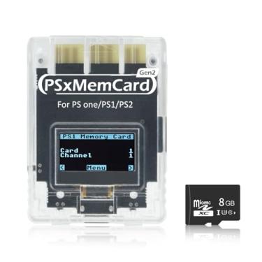 Imagem de BITFUNX Cartão de memória PSxMemCard Gen2 - Suporta atualização de firmware, armazenamento ilimitado e Sd2psXtd, inclui um cartão microSD de 8 GB, cartão de memória de jogo de alta velocidade para