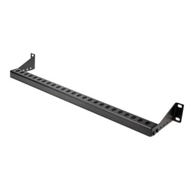 Imagem de StarTech.com Barra de cadarço de cabo montável em rack 1U com profundidade ajustável, guia de suporte de cabo para racks/armários organizados de 48 cm, guia de cabos horizontal para painéis de patch/interruptores/PDUs (12S cabo-laço-BAR)