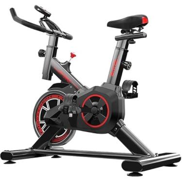 Imagem de Bicicleta Ergométrica Vertical Silenciosa MAX, Cor Preto com Vermelho