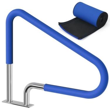 Imagem de HOXHA Capa de corrimão de piscina de 1,8 m antiderrapante com zíper, acessórios de piscina para piscina de hidromassagem, trilhos de escada