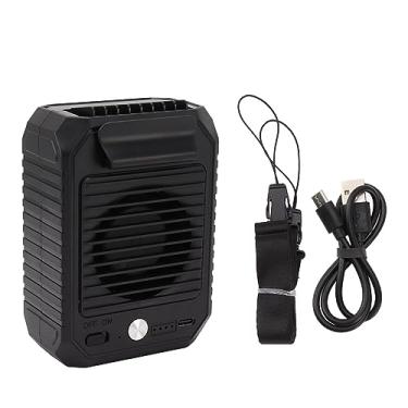 Imagem de Ventilador de cintura portátil USB recarregável 3 velocidades de correio livre de cinto de cinto livre com bateria de 10000mAh para pesca, escalando material de abdominais 338g