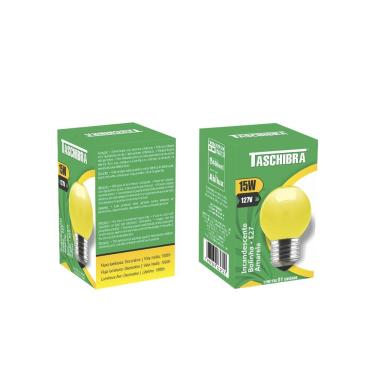Imagem de Lâmpada Incandescente Taschibra Bolinha 15w 110v Amarela
