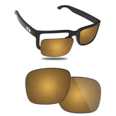 Imagem de Fiskr Lentes polarizadas de substituição compatíveis com óculos de sol Oakley Holbrook XS OJ9007 53 mm, resistente a impactos e ajuste perfeito, Bronze metálico, One Size