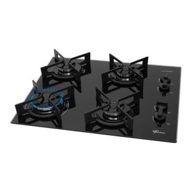 Imagem de Cooktop a gas fischer 4 bocas fit line trempe iron, Bivolt
