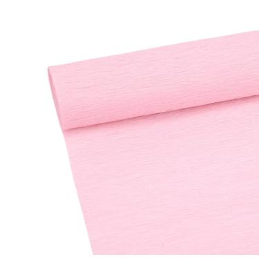 Imagem de ODETOJOY Rolo De Papel Crepom Premium 70G Para Fazer Flores, Branco, Verde, Rosa, Serpentina, 25 Cm Largura, 2,4 M Comprimento (Rosa)
