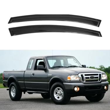 Imagem de Viseira de janela IG para Ford Ranger 1993-2011 e Mazda B2300/B4000 1994-2010 e Mazda B3000 1994-2008, defletor de janela de ventilação lateral de vento extra durável, 2002 2003 2004 2004 2004 05 20