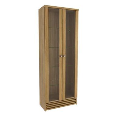 Imagem de Cristaleira 2 Portas em Vidro 63,3x174,2x32,3 cm Natural - Tecnomobili