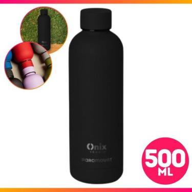 Imagem de Garrafinha Térmica Inox Revestimento De Silicone Suco Água Gelada 500m