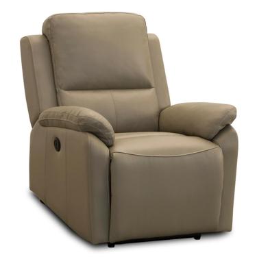 Imagem de Poltrona Do Papai Retrátil Reclinável Elétrica Aniche L06 Couro Fendi - Lyam Decor