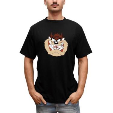 Imagem de Camiseta Masculina Taz Mania Looney Tunes - Bella Store, Preto, P, Hom