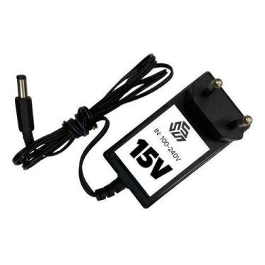 Imagem de Fonte P/ Mixer 15v 500ma, Pino Invertido, Cabo De Positivo. - SÓ FONTE