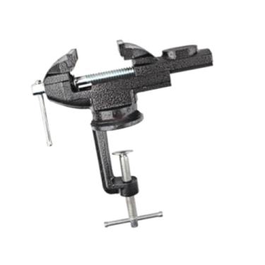 Imagem de Generic Morsa de mesa com grampo giratório 360°, ferramenta de reparo multifuncional com grampo, morsa de mesa para criação de artesanato, modelo de hobby, Preto, Boca de Grampo 8cm