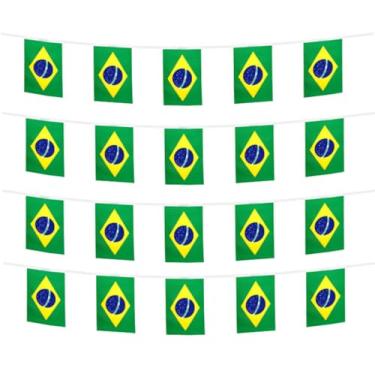 Imagem de FFILL 20 pés 20 bandeiras bandeira das Américas do Norte e do Sul, mini bandeira pequena bandeira, para festas, lojas e bares, decorações ao ar livre - bandeiras nacionais temáticas da América do Sul