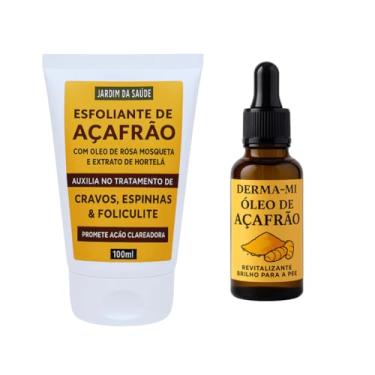 Imagem de Kit Açafrão DermaMi: Esfoliante + Óleo de Açafrão Natural 30ml | Clareador, Antiacne e Uniformiza o Tom da Pele