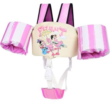Imagem de Colete de natação infantil, boias infantis para meninos e meninas de 10 a 29,9 kg, colete de natação infantil removível com alça de virilha e alça de ombro e asas de braço para bebês de 2, 3, 4, 5, 6