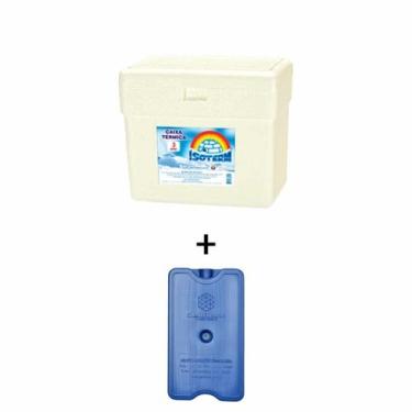Imagem de Caixa Térmica de Isopor 3 litros + 1 Gelo Reutilizável GR400 400ml - I