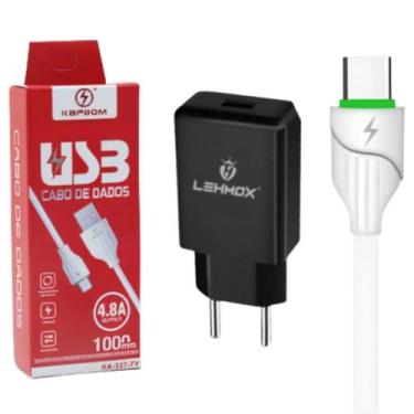 Imagem de Kit Carregador Turbo compatível com Motorola One Action - Cabo USB C e