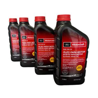 Imagem de Kit óleo 100% sintético motorcraft 5w30 da linha leve ford flex